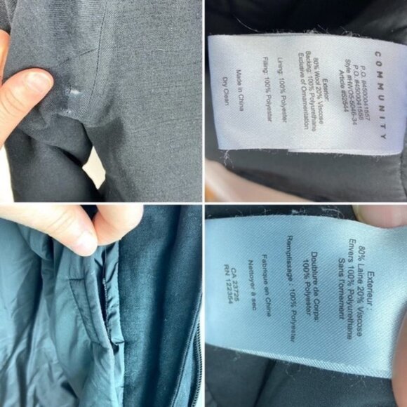 Aritzia Hooded Black Puffer Coat Community Size Small Biko Winter‎ Coat Puffer S - Picture 8 of 8